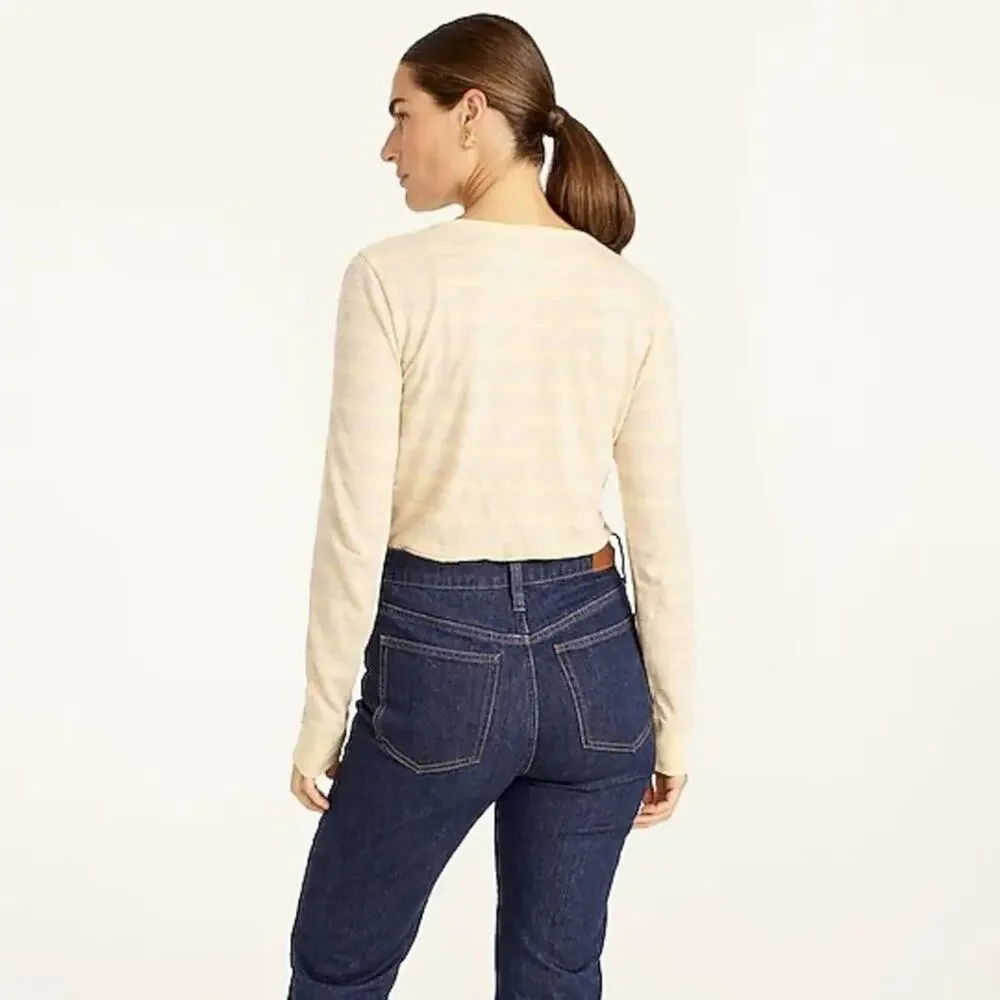 J. Crew - Vintage crewneck long sleeve T-shirt - Soft Yellow - Size Large